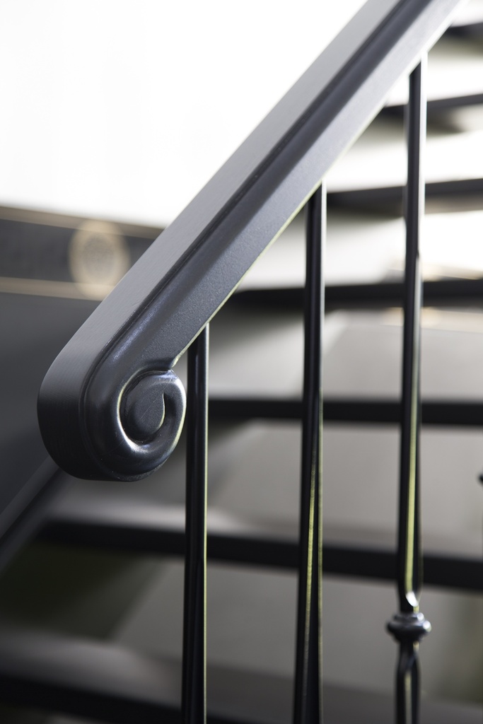 Rechte open trap met bordes (Montenaken) (82) Klassiek