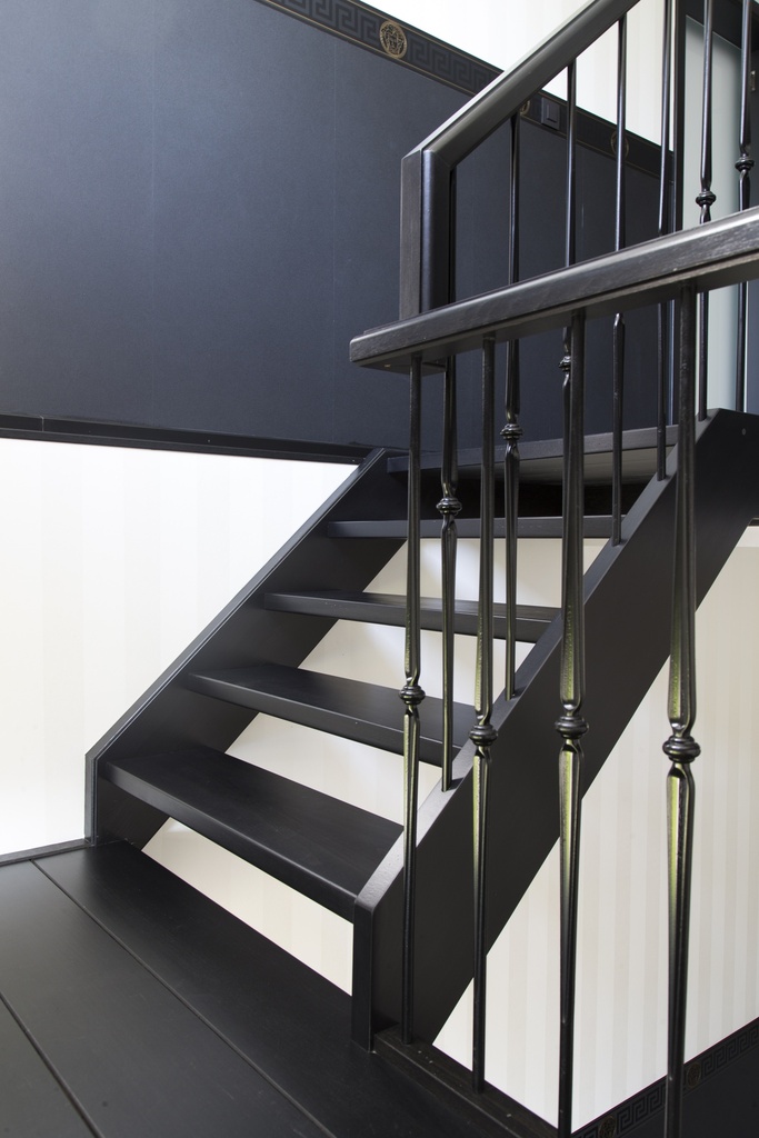 Rechte open trap met bordes (Montenaken) (82) Klassiek