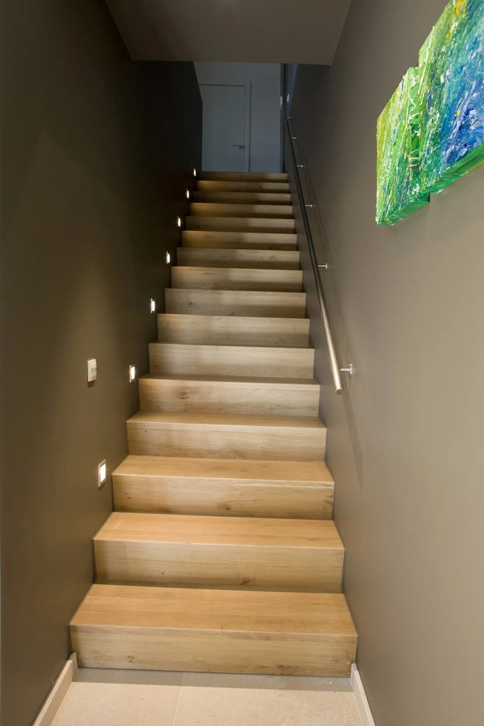 Z-trap volledig tussen de muren