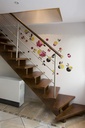Escalier Ouvert avec Marches Décalées en Hêtre