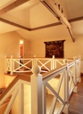 Escalier droit en bois de style rustique