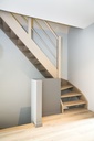 Escalier Ouvert à Quart Tournant en Hêtre
