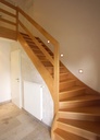 Escalier en bois quart tournant fermé standard