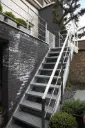 Escalier Extérieur Blanc en Métal