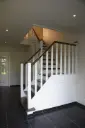 Escalier Blanc à Quart Tournant