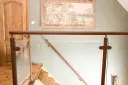 Escalier Droit à Garde-corps en Verre