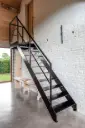 Escalier en Acier Laqué Noir