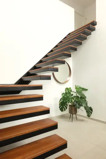 [3080] Escalier Suspendu avec Palier