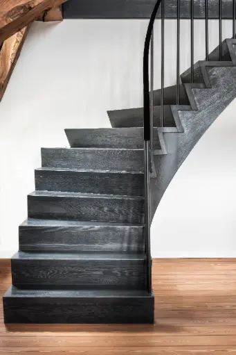 [3089] Escalier en Z avec Garde-Corps Métallique